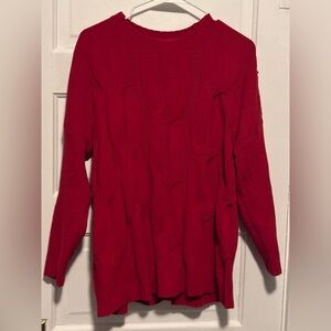 J. Jill Vibrant Red Crew Neck Sweater